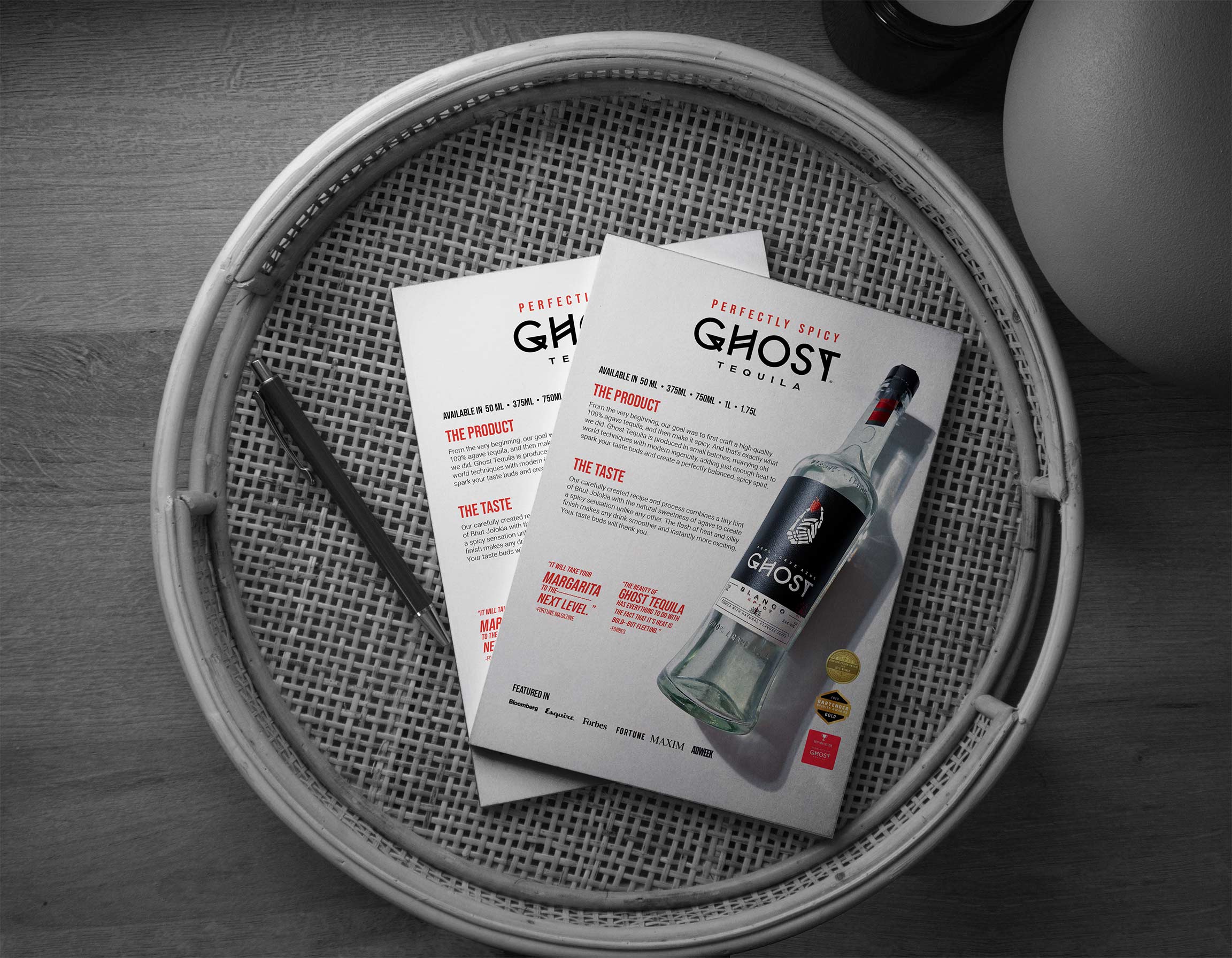Ghost Tequila Sell Sheet Design